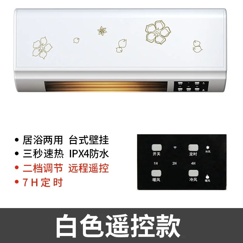 Remote Control Heating Wallmounted Home Heaters Touch Screen Mobile Type Heater Bathroom Air Conditioning Type Electric Warmer
