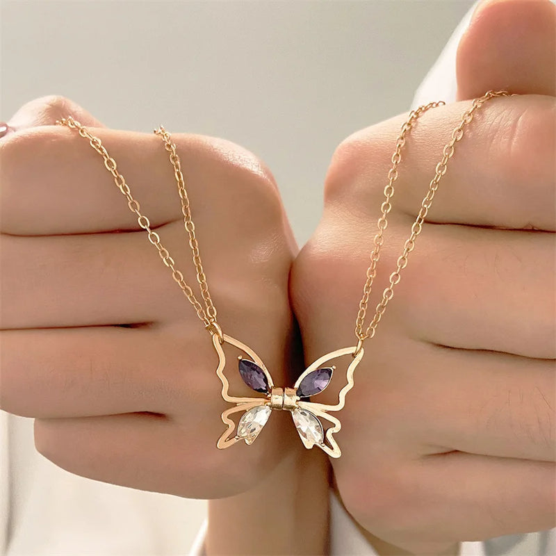 Magnetic Attract Star Pendant Snake Chain Necklace For Women Men Valentine's Day Taichi Heart Butterfly Choker Best Friend Gifts