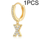 A-Z Letters Initial pendant earrings Hoop Earrings men Golden Color Jewelry Earring Aretes Alphabet name earrings women 1pcs
