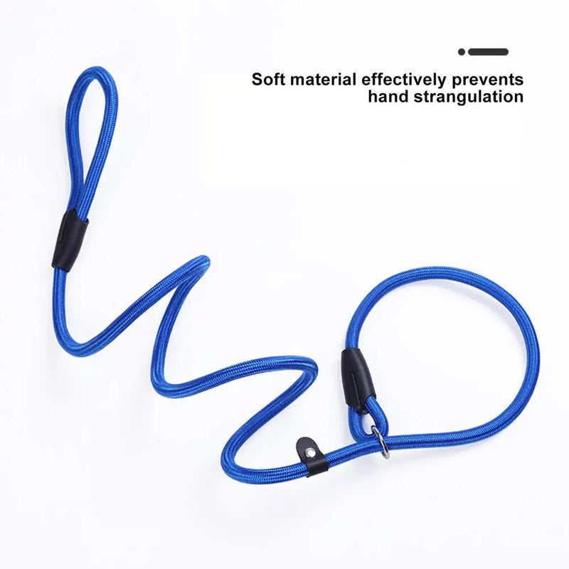 Strong Slip Lead Dog Leash Adjustable Loop High-density Nylon Braided Rope Training Leash for Large Medium Small Dogs