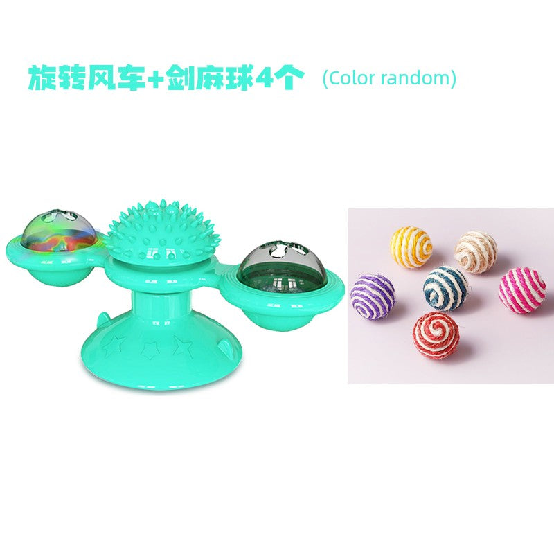 Cat Toy Self-Hi Relieving Stuffy Pet Turntable Cat Teaser Tumbler Windmill Supplies Kitty Toy Cat Toy