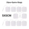 20/10Pcs 5*5cm EMS Tens Electrodes for Muscle Stimulator Physiotherapy Therapy Machine Pads Slimming Massager Adhensive Gel Pad