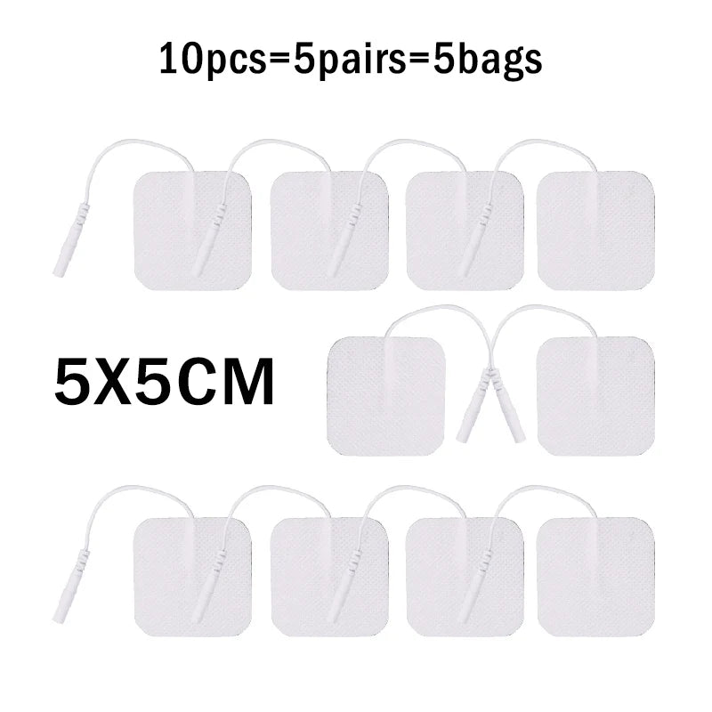 20/10Pcs 5*5cm EMS Tens Electrodes for Muscle Stimulator Physiotherapy Therapy Machine Pads Slimming Massager Adhensive Gel Pad