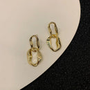 Exaggerated Irregular Metal Gold Color Chain Personality Pendant Earring for Women Punk Sweet Jewelry Wholesale Christmas Gift
