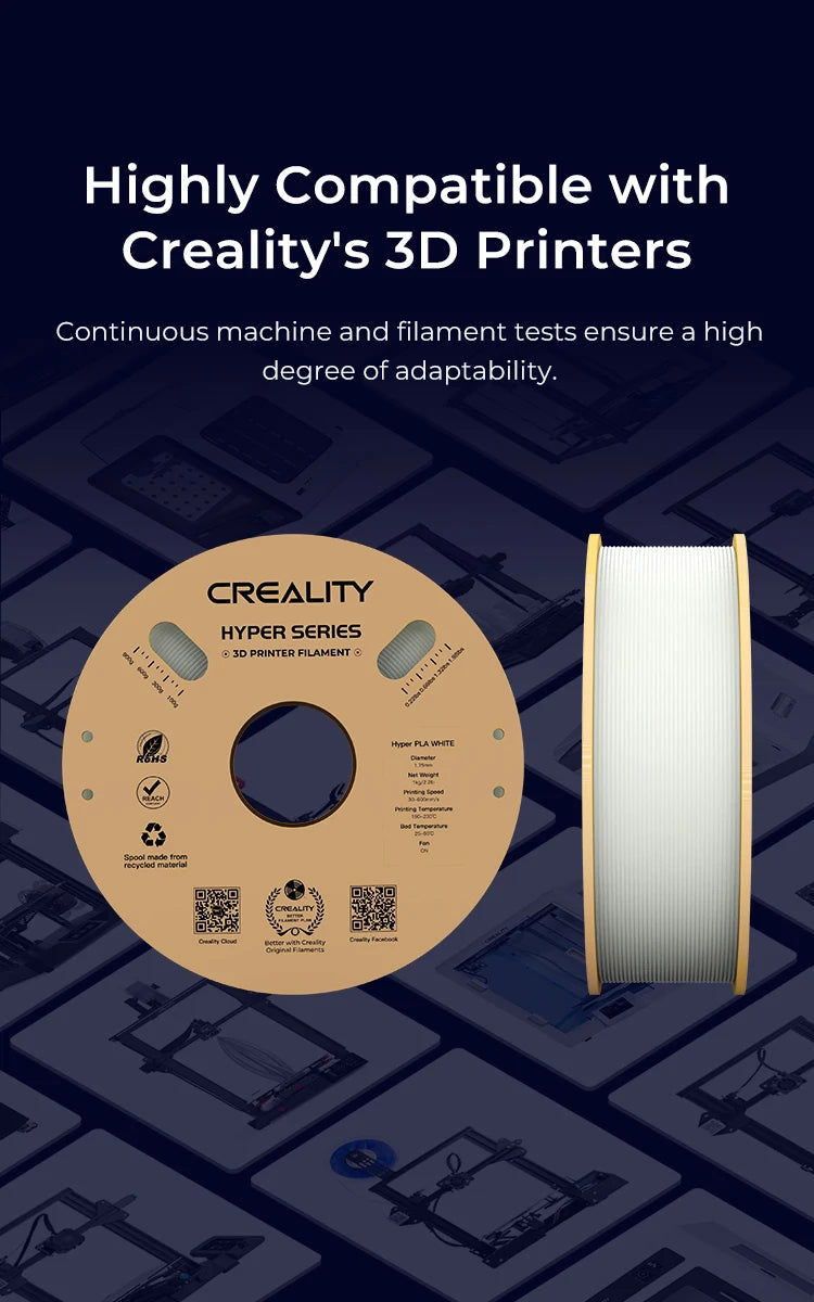Creality Hyper PLA Filament 1.75mm High Speed PLA 3D Printer Filament PLA High Precision for K1C、K1 Max Ender 3V3 SE 3D Printers