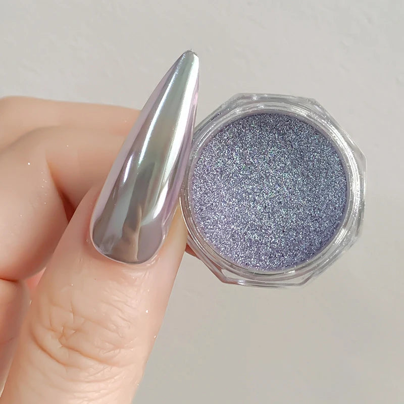 1Jar Aurora Chameleon Snowflake Ultra-Thin Iridescent Nail Sequins Holographic Opal EyeShadow Ice Glitter Nail Chameleon Flakes