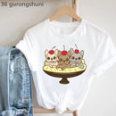 Frenchies In Love Animal Print T-Shirt Women'S Clothing French Bulldog Tshirt Femme Harajuku Kawaii Clothes Dog Lover T Shirt