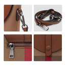 Aidrani  Fashionable women's mini bag, plaid single shoulder crossbody bag, canvas patchwork cowhide portable small bag