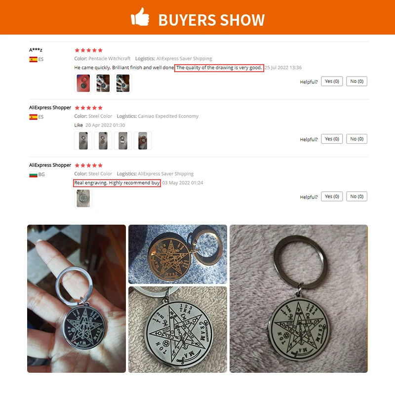 My Shape Vintage Tetragrammaton Wiccan Pentacle Keychain Key Ring Stainless Steel Key Chain Keyholder Amulet Talisman Jewelry