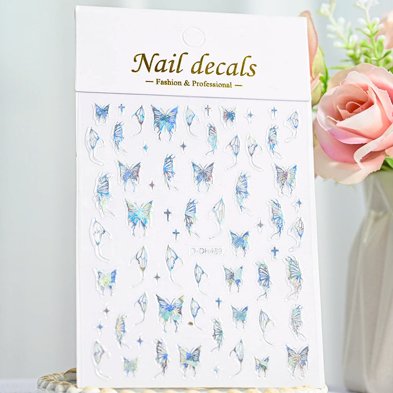 1 Pc Nail Strip Stickers Black/Gold/Rose Gold/Silver Metal Strip Tape Nail Art Adhesive DIY Foil Tips Nail Sticker Decals NK11