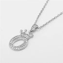 Necklace Crown Cubic Zircon Alphabet Pendants Gold A-Z Letter Pendant Necklace Shinning 26 Initial Collares Jewelry Full Zircon