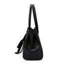 Meet You Luxury Design Large Capacity Black Pu Leather Tote Bag Ladies Multi-pocket  Shoulder Bag Office Lady Commuter Handbag