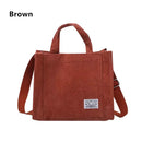 New Minimalist Corduroy Small Square Handbag Fashionable And Trendy Women's Shoulder Bag Versatile Handbag