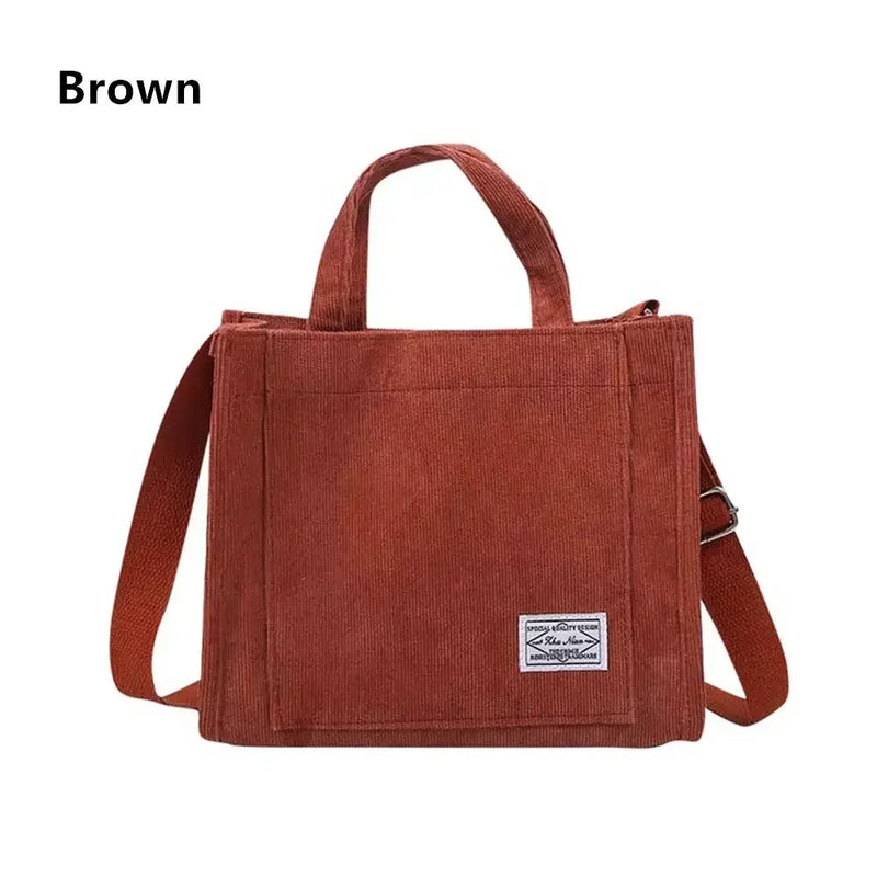 New Minimalist Corduroy Small Square Handbag Fashionable And Trendy Women's Shoulder Bag Versatile Handbag