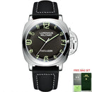 Automatic Watches for Men Mechanical Genuine Brown Leather Yellow Green Military 44mm Luxury Rose Gold Reloj Hombre Baratos