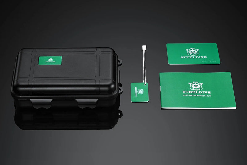 STEELDIVE SD1981 Steel Bezel Super Luminous AR Sapphire Glass NH35 Automatic 200m Waterproof Mens Dive Watch with Milled Clasp