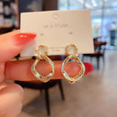 New Fashion Geometry Earrings  Earrings for Women Golden Zircon Dangle Earrings Valentines Day Anniversary Birthday Jewelry Gift