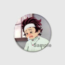 58/32/44mm Anime Demon Slayer Round Brooches Cartoon Lapel Pins Cosplay Badges Backpack Clothes Bag Jewelry Accessories Gifts