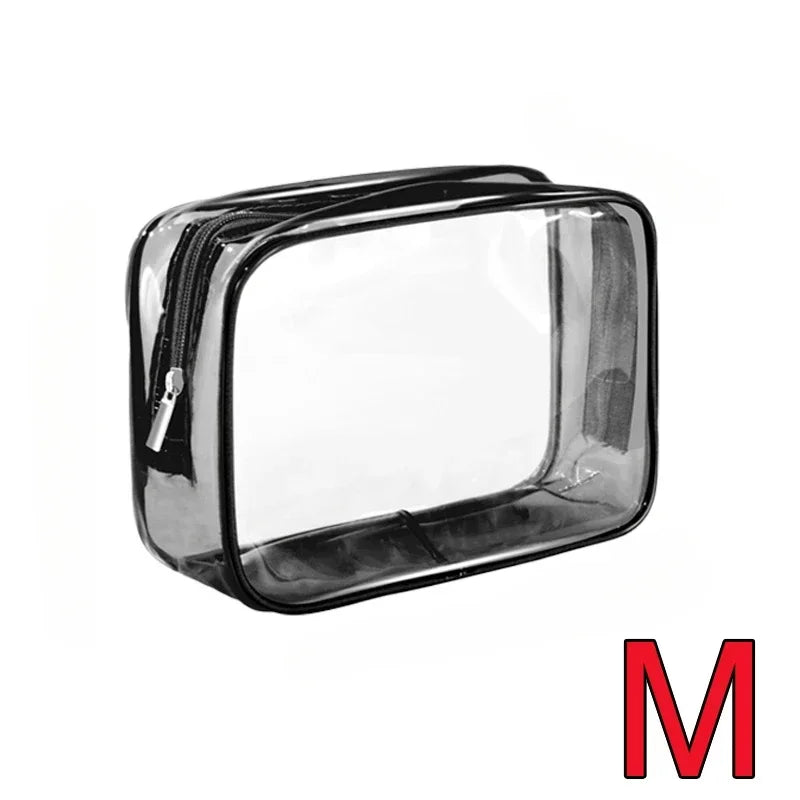 Transparent Cosmetic Bag PVC Women Zipper Clear Makeup Bags Beauty Case Travel Make Up Organizer Storage Bath Toiletry Wash Bag