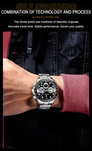 POEDAGAR Luxury Watch For Men High Quality Luminous Waterproof Chronograph Men's Watch Stainless Steel Men Quartz Watches Reloj