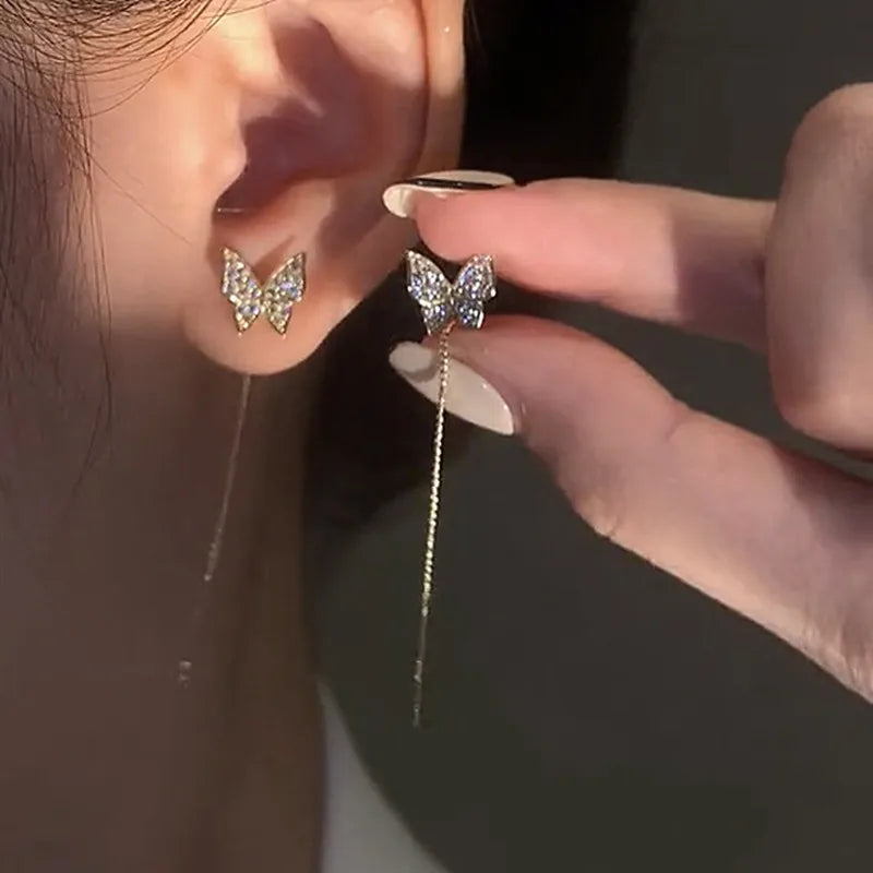 Luxury Fashion Exaggerated Zircon Maple Leaf Flower Stud Earrings for Women Personality Statement Jewelry Gift pendientes mujer