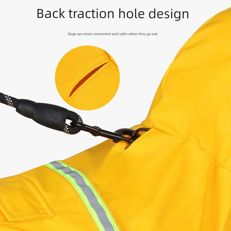 Pet Raincoat Medium Large Dog Shiba Inu Corgi Labrador Big Dog Poncho Waterproof Reflective Raincoat Pet Clothes