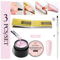 2/3pcs Extension Nail Polish Set Clear White Pink Gold Foil Glitter Quick Builder Gel Uv Led Nail Glue Nail Tips Extension Kit