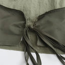 KEYANKETIAN New Cross Lace Up Backless Halter Women's Crop Vest Tops Nylon patchwork Frayed Trim Decoration Sexy Pullover Top