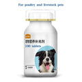 Livestock poultry pigs chickens fleas ticks blood-sucking worms internal and external deworming and anti-inflammatory100tablets