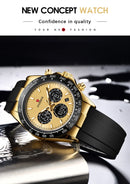 LIGE Top Brand Luxury FOXBOX Men Watch Calendar Date Week Quartz Wristwatch Dual Display Digital Watches Mens Luminous Clock Man