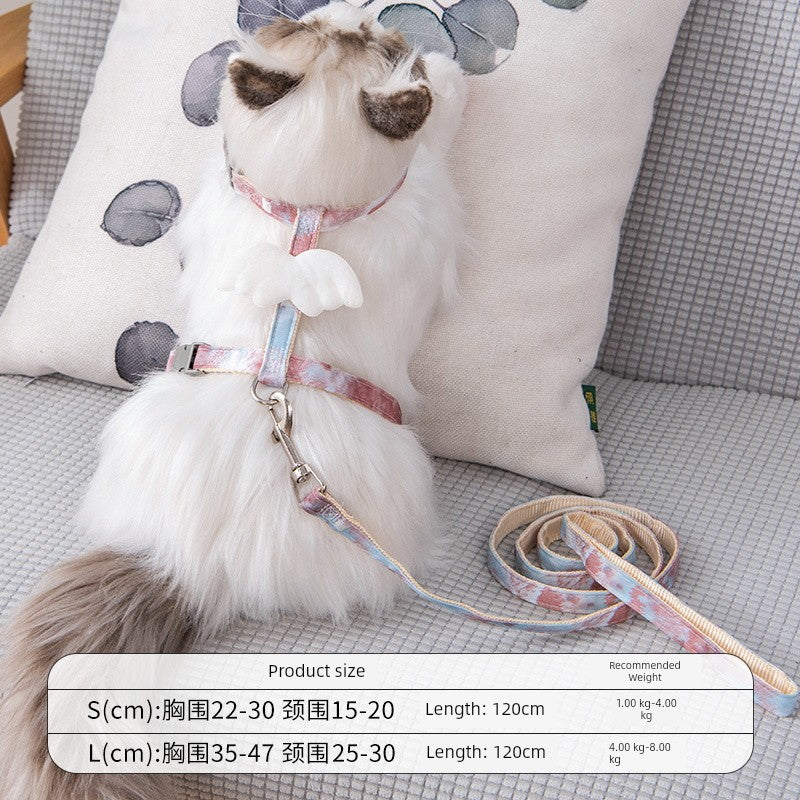 Cat Pulling Rope Cute Backpack I-Shaped Anti Breaking Loose Cat Rope Cat Chain Special for Going out Chest Strap Cat Rope