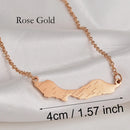 Anniyo 4CM Curacao Map & Village Name Pendant Chain Necklaces Charm Stainless Steel Gold Color Silver Color Jewellery @230421