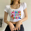 Karol G Manana Sera Bonito Large Neckline Crop Top For Women Tomorrow Will Be Nice T Shirts Cute Mermaid Graphic Baby Sexy Y2k