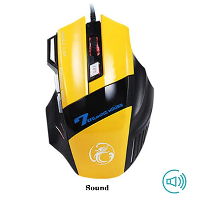 iMICE Large Mouses Pad & X7 Wired Gaming Mouse 7 Buttons 2400 DPI LED Optical USB Ergonomic Game Mouse Mice For Laptop Computer