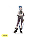Anime Arcane League of Legends Jinx Vi Acrylic Acrylic Stand Cosplay Model Plate Desk Decor Standing Sign Prop Fans