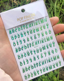 Newest Black Numbers English Letter Design 3d Self Adhesive Decal Slider DIY Decoration Manicure Tools Nail Sticker Accessories