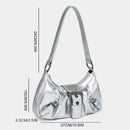 Women's Pleated Hobo Red Shoulder Bag for Women PU Leather Clutch Handbag Purse Y2K Bag for Girls Chic Travel Commuter Bag