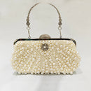 JXL Pearls Tassels Handbag Purse Clutch For Woman Luxury Beaded Evening Dresses Bags