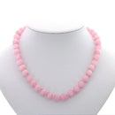 Beautiful Natural Stone 10mm Pink Mexican Opal Cat's Eye Necklace Woman Gifts for Girls Christmas Jewelry Make Design Wholesale