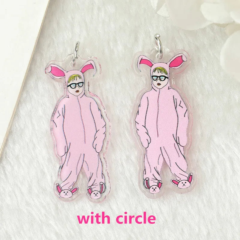 6Pcs Halloween Charms Creative Acrylic Fragile Strange Desk Lamp Pendant  Jewlery Findings For Necklace Keychain  Diy