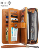 High Quality Women Wallet RFID Anti-theft Leather Wallets For Woman Long Zipper Large Ladies Clutch Bag Female Purse Card Holder