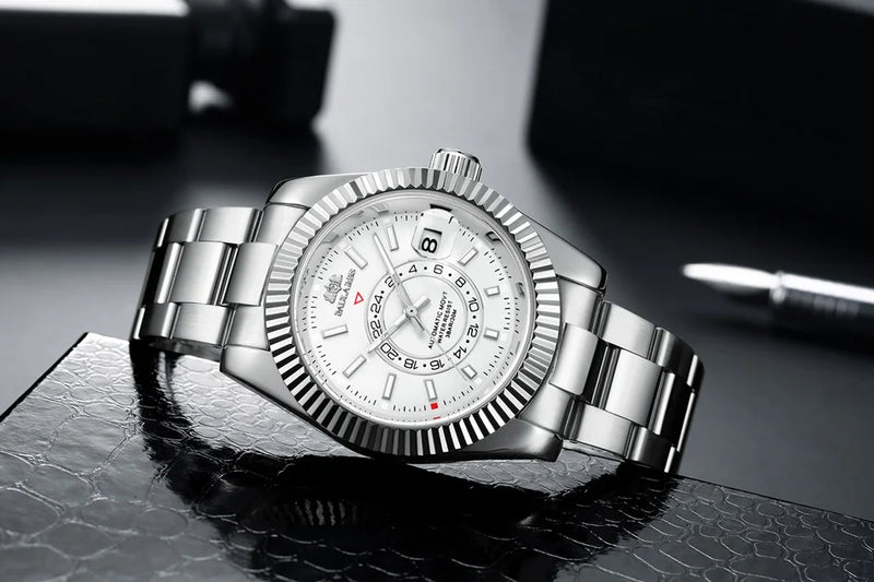 Automatic Watch for Men Mechanical Movement Stainless Steel Rose Gold Blue Luxury Sky 40mm Reloj Hombre Baratos