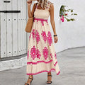 Summer Holiday Dress Women Casual Sleeveless A-Line Party Long Dress Boho Casual Sleeveless Party Dress 2024