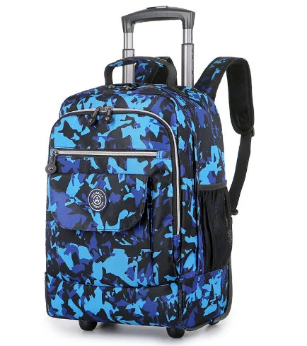 18 Inch Wheeled Backpacks for Laptop Waterproof Travel Trolley Backpack Large Capacity Men Trolley Bags Luggage Carry-on Bags