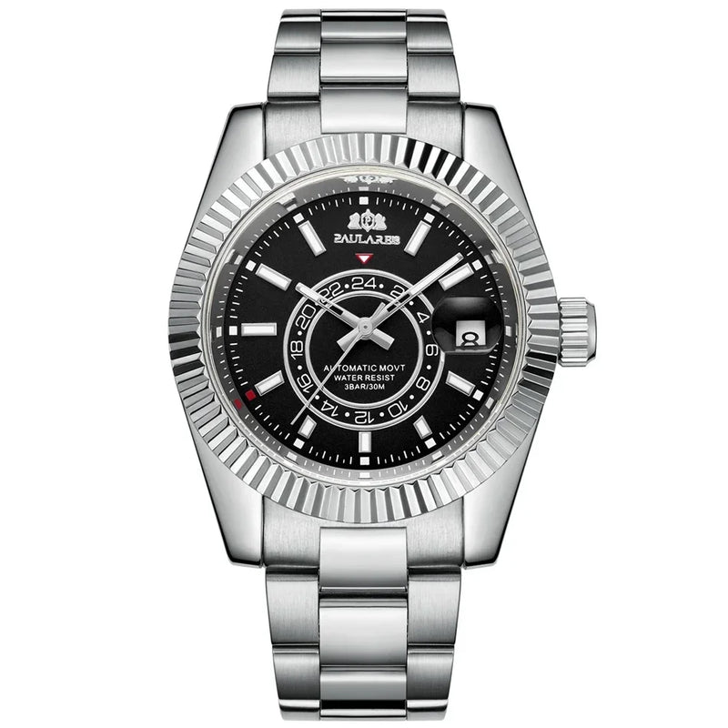 Automatic Watch for Men Mechanical Movement Stainless Steel Rose Gold Blue Luxury Sky 40mm Reloj Hombre Baratos