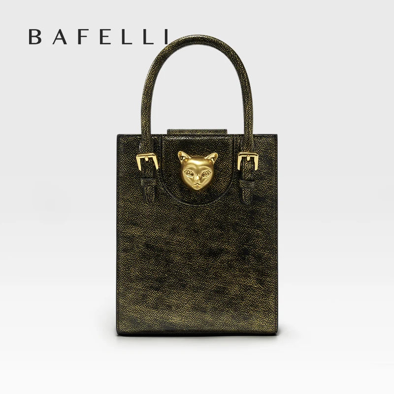 BAFELLI 2025 NEW WOMEN'S HANDBAG CAT LUXURY BRAND DESIGNER ORIGINAL STYLE TRENDING SHOULDER CASUAL BAGS MINI TOTE CROSSBODY