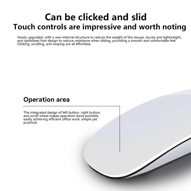 For APPLE Multi-Touch Surface Magic Mouse Bluetooth 5.0 Wireless Mouse For Macbook Pro Air Mini Laptop Mobile Tablet PC iPad