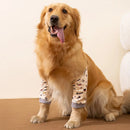 Cartoon Pet Recovery Sleeve Football/Star Pattern Soft Dog Elbow Brace Adjustable Elastic Strap Dog Front Legs Sleeve