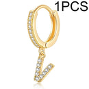 A-Z Letters Initial pendant earrings Hoop Earrings men Golden Color Jewelry Earring Aretes Alphabet name earrings women 1pcs