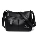 Fashion 100% Cow Leather Crossbody Luxury Designer Genuine Leather Handbag Women's Solid Color Lady Tote Shoulder Messenger Bag